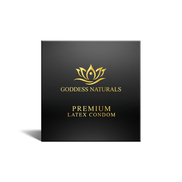 Premium Latex Condom inside a Black Condom Wallet