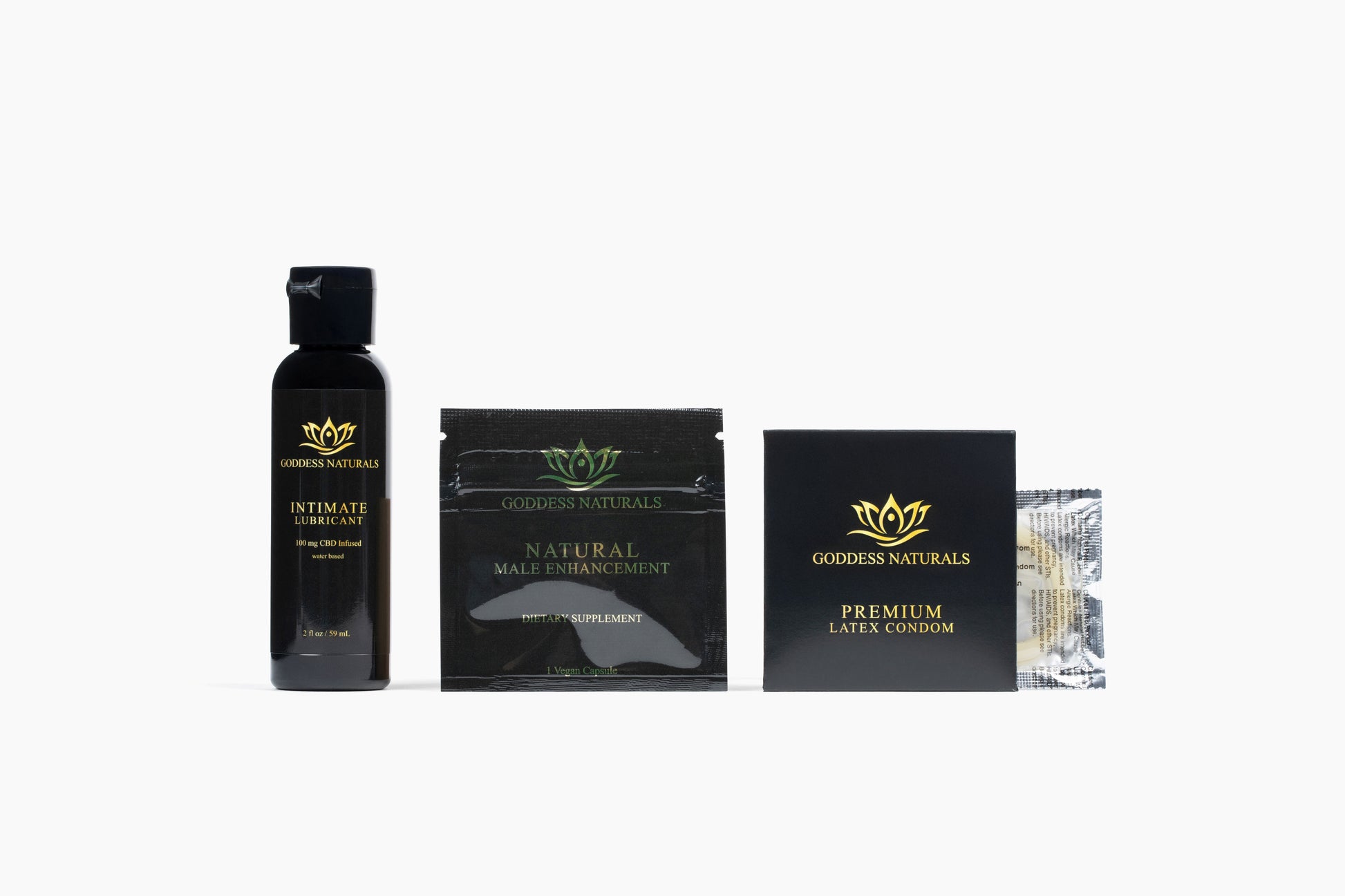 Premium Latex Condom inside a Black Condom Wallet