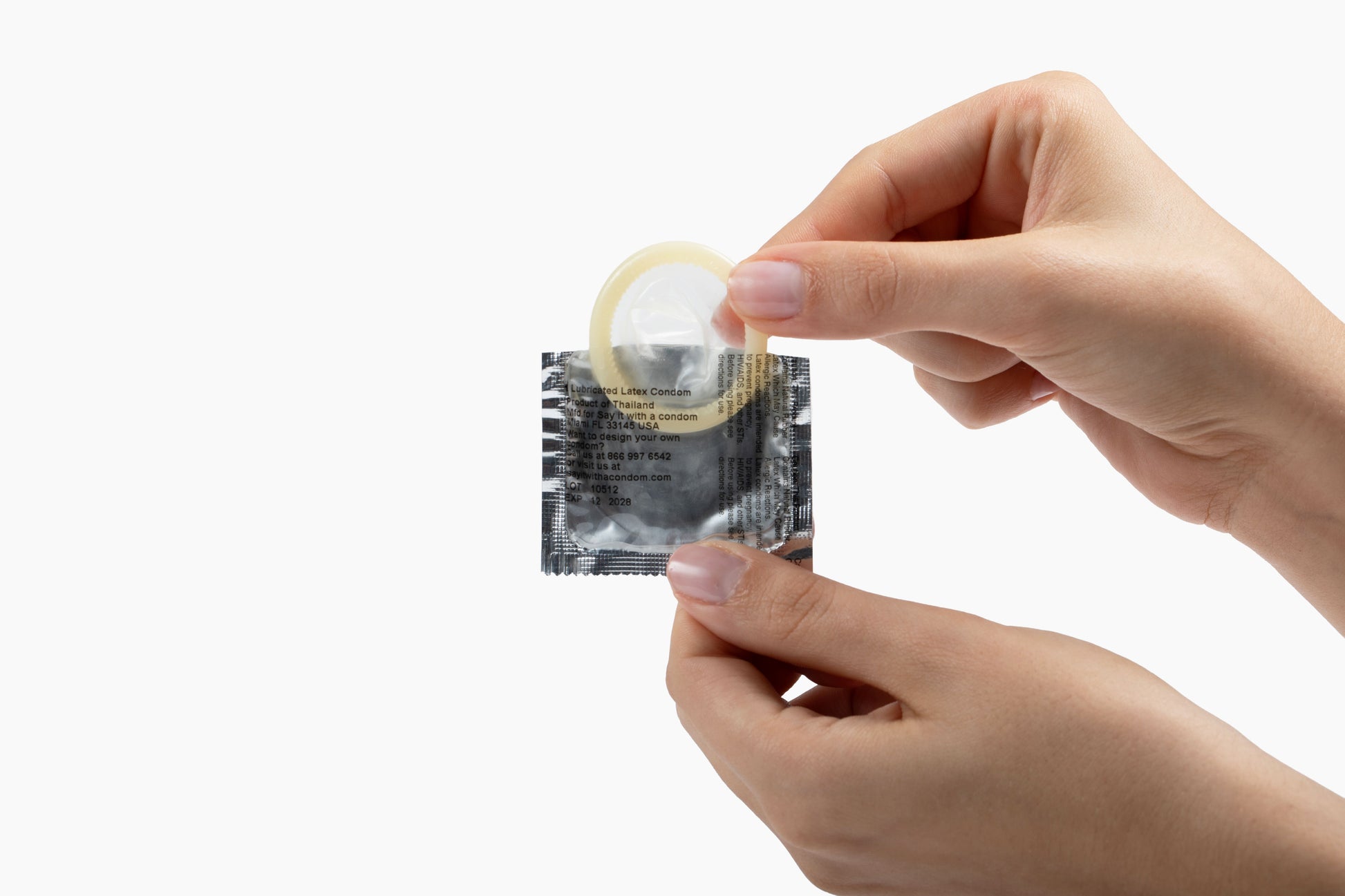 Premium Latex Condom inside a Black Condom Wallet